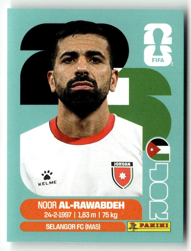 JOR 11 Noor Al-Rawabdeh - Sticker autocollant Panini Coupe du Monde FIFA 2026 Jordanie - Pièce détachée