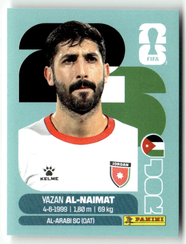 JOR 16 Yazan Al-Naimat - Sticker autocollant Panini Coupe du Monde FIFA 2026 Jordanie - Pièce détachée