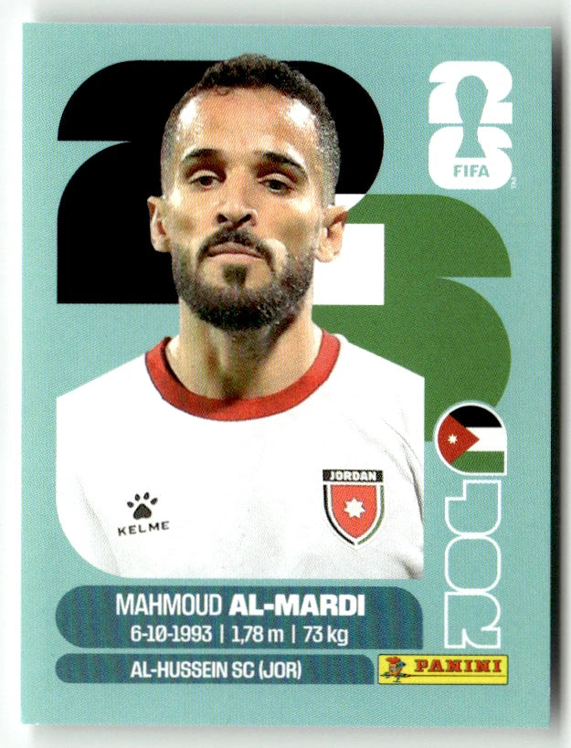 JOR 17 Mahmoud Al-Mardi - Sticker autocollant Panini Coupe du Monde FIFA 2026 Jordanie - Pièce détachée