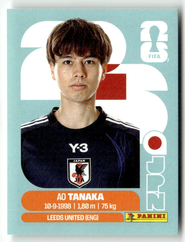 JPN 10 Ao Tanaka - Sticker autocollant Panini Coupe du Monde FIFA 2026 Japon - Pièce détachée