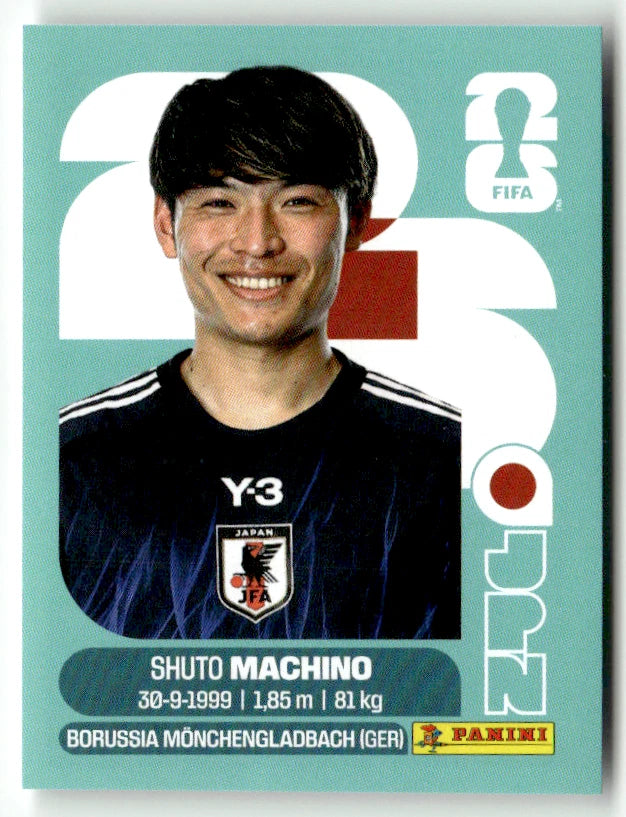 JPN 17 Shuto Machino - Sticker autocollant Panini Coupe du Monde FIFA 2026 Japon - Pièce détachée