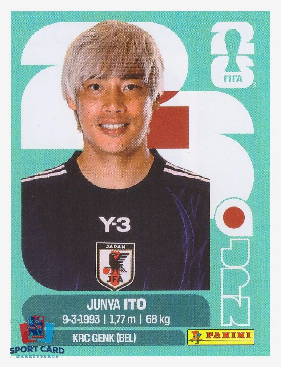 JPN 18 Junya Ito - Sticker autocollant Panini Coupe du Monde FIFA 2026 Japon - Pièce détachée