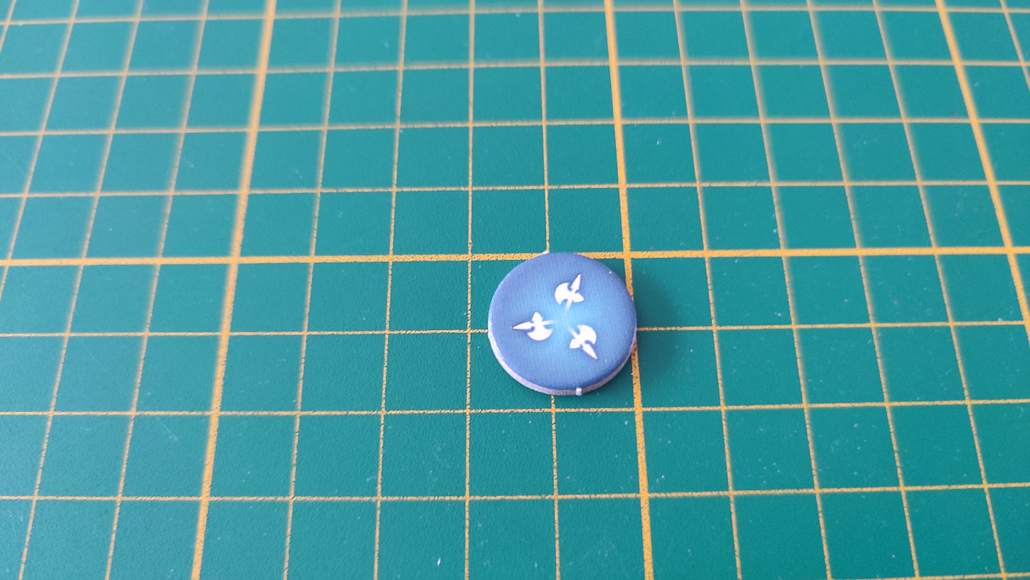 Jeton bonus bleu unitaire Praga Caput Regni vladimir suchy Delicious Games pièce détachée jeu de société #E34