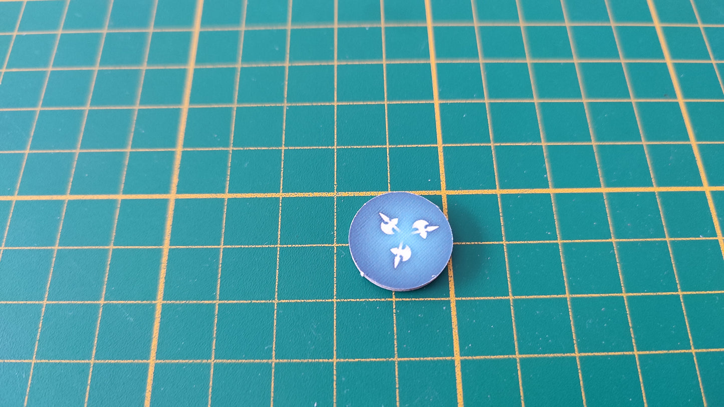 Jeton bonus bleu unitaire Praga Caput Regni vladimir suchy Delicious Games pièce détachée jeu de société #E34