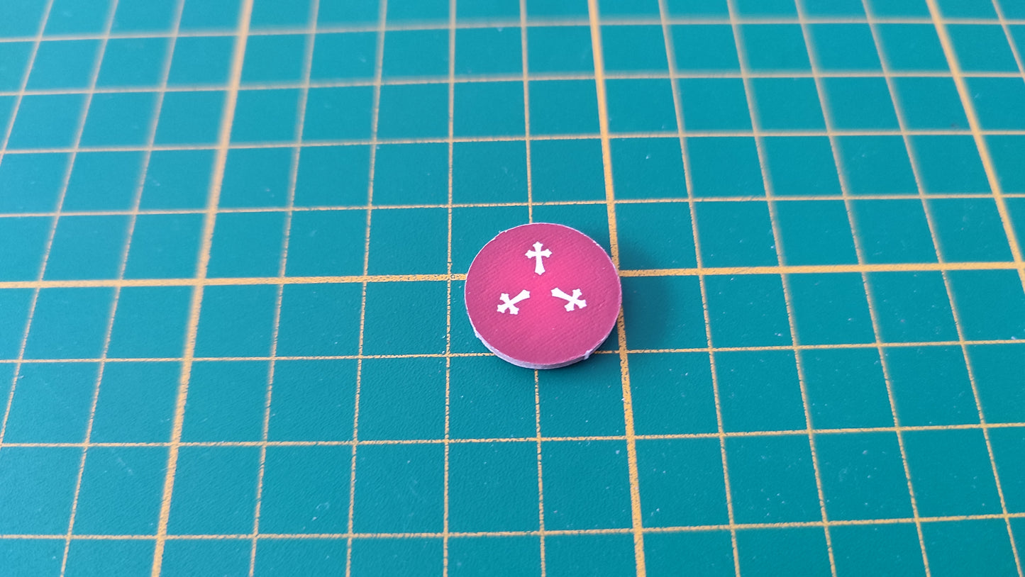 Jeton bonus rouge unitaire Praga Caput Regni vladimir suchy Delicious Games pièce détachée jeu de société #E34