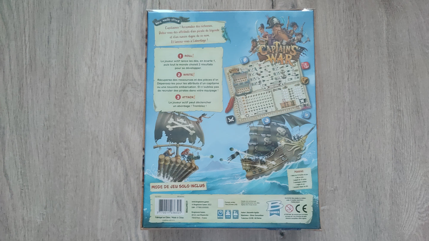 Captains War Roll Write Attack jeu de société complet #SP