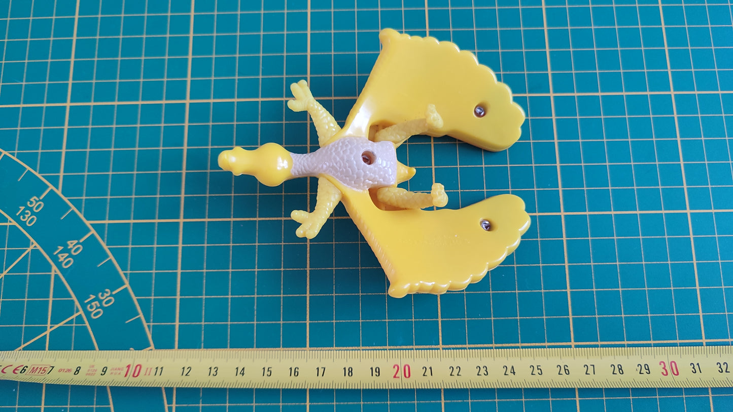 Jouet ancien vintage dans l'état Figurine McDonald's Happy Meal 1997 Dragon jaune et bleu #SP
