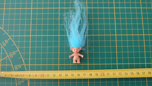 Jouet ancien vintage dans l'état Figurine Troll bleu #SP