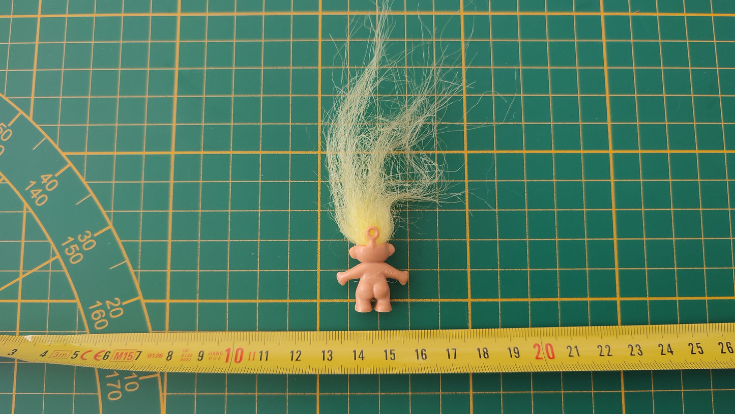 Jouet ancien vintage dans l'état Figurine Troll jaune #SP