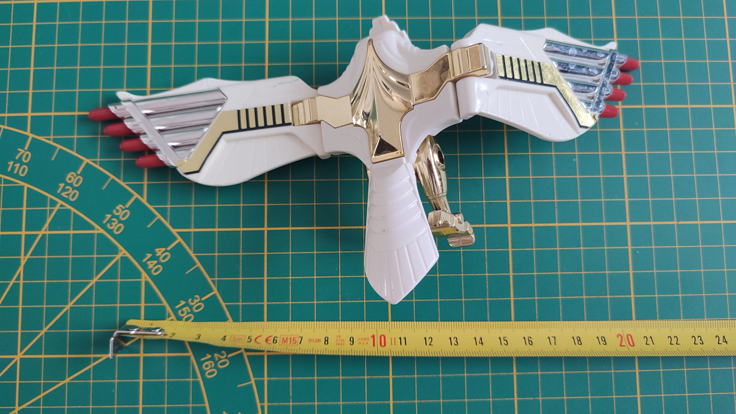 Jouet ancien vintage dans l'état Mighty Morphin Power Rangers 1995 MMPR Ranger Blanc Faucon Zord Bird #SP