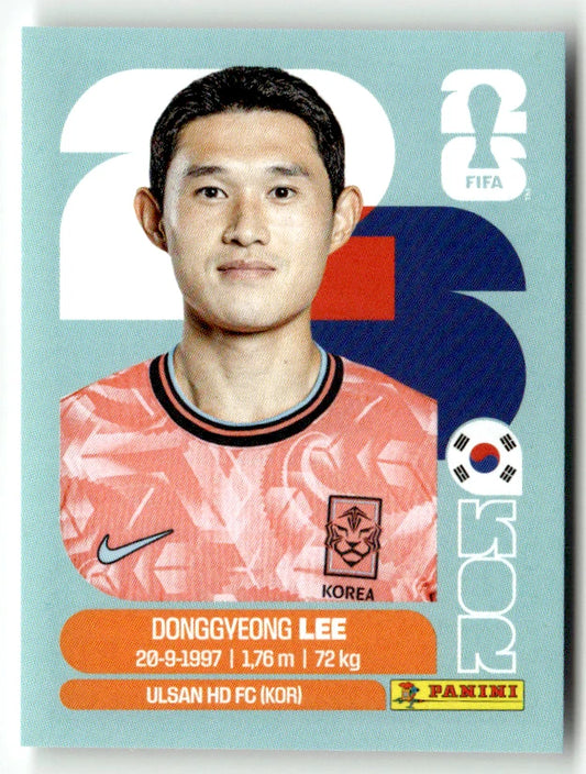 KOR 16 Lee Donggyeong - Sticker autocollant Panini Coupe du Monde FIFA 2026 Corée Du Sud - Pièce détachée