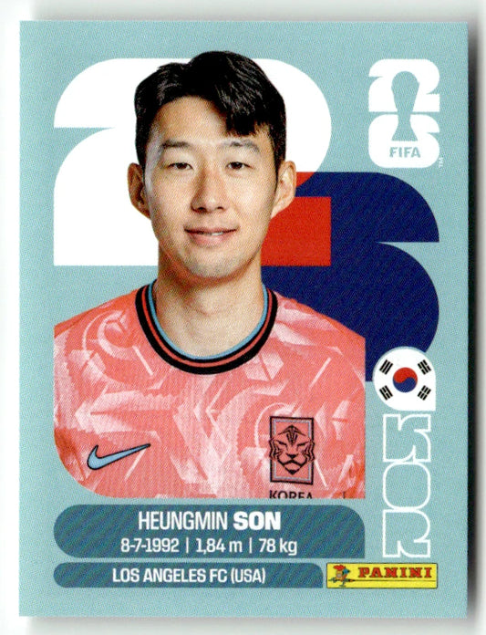 KOR 18 HEUNGMIN SON - Sticker autocollant Panini Coupe du Monde FIFA 2026 Corée Du Sud - Pièce détachée