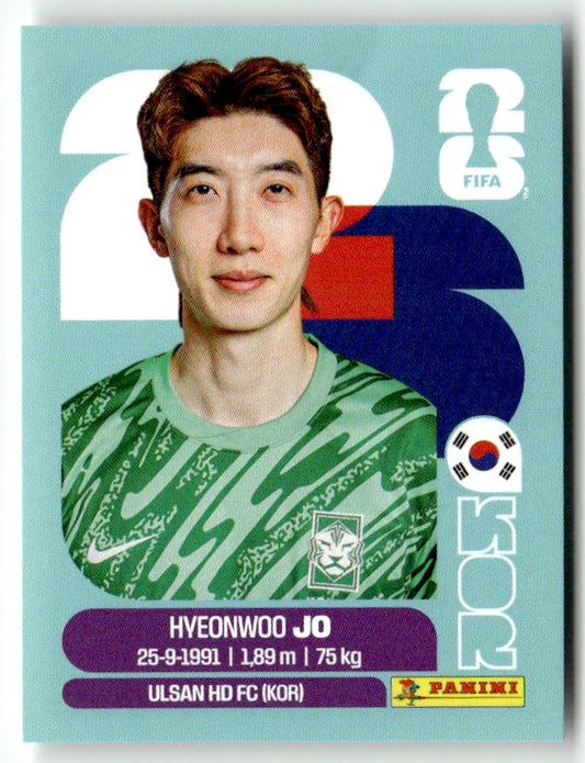 KOR 2 Hyeonwoo Jo - Sticker autocollant Panini Coupe du Monde FIFA 2026 Corée Du Sud - Pièce détachée