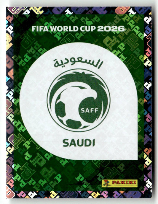 KSA 1 Emblème de l'équipe - Sticker autocollant Panini Coupe du Monde FIFA 2026 Arabie Saoudite - Pièce détachée