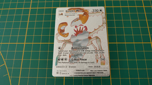 Kingler Vmax carte illustration Pokémon cosplay couleur argent anglaise #SP