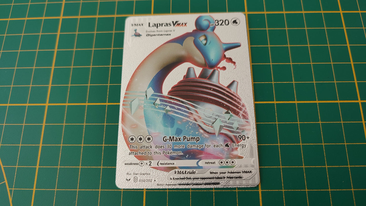 Lapras Vmax carte illustration Pokémon cosplay couleur argent anglaise #SP