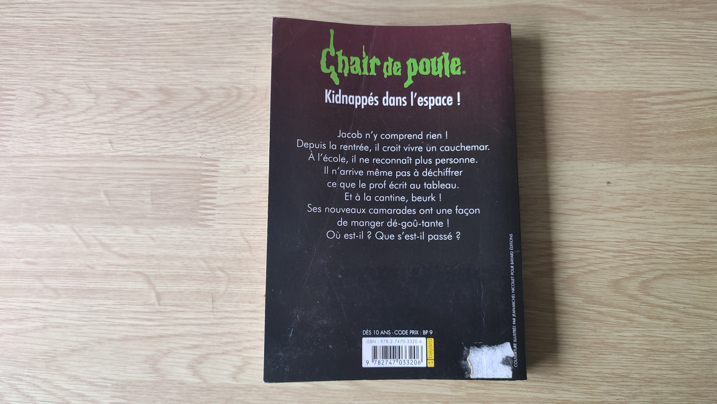 Livre Chair de poule Kidnappés dans l'espace R.L. Stine édition Bayard poche #SPDF