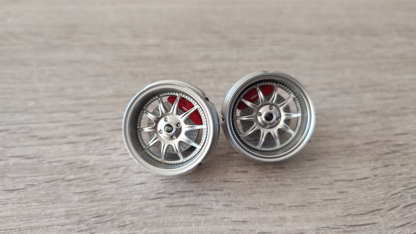 Lot x2 jantes avant pièce détachée miniature Norev Peugeot 206 CC RC Esquiss Auto 1/18 1/18e 1/18ème #D63