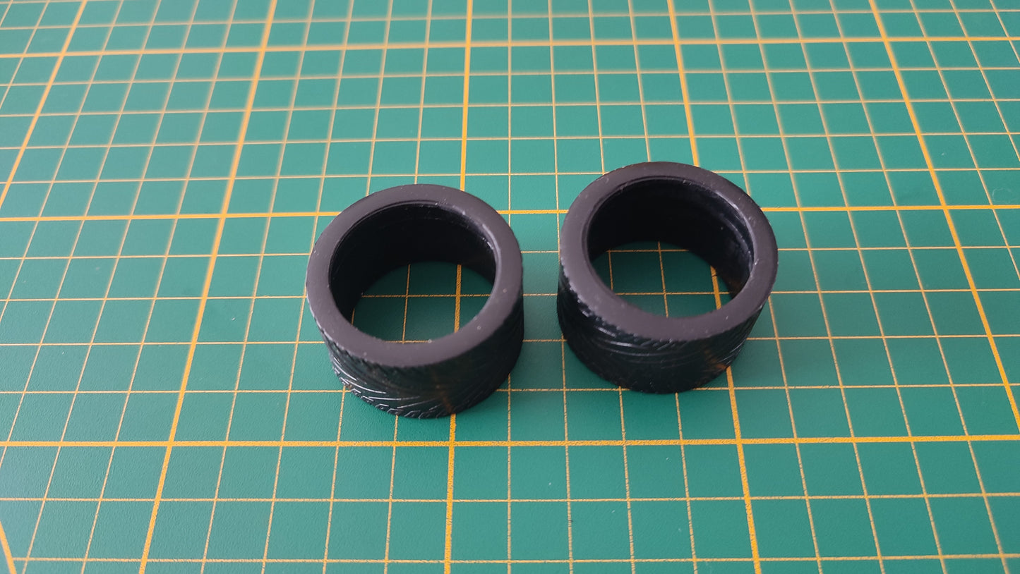 Lot x2 pneu arrière pièce détachée miniature Jada Toys Dodge Viper SRT10 2008 1/24 1/24e 1/24ème #E24