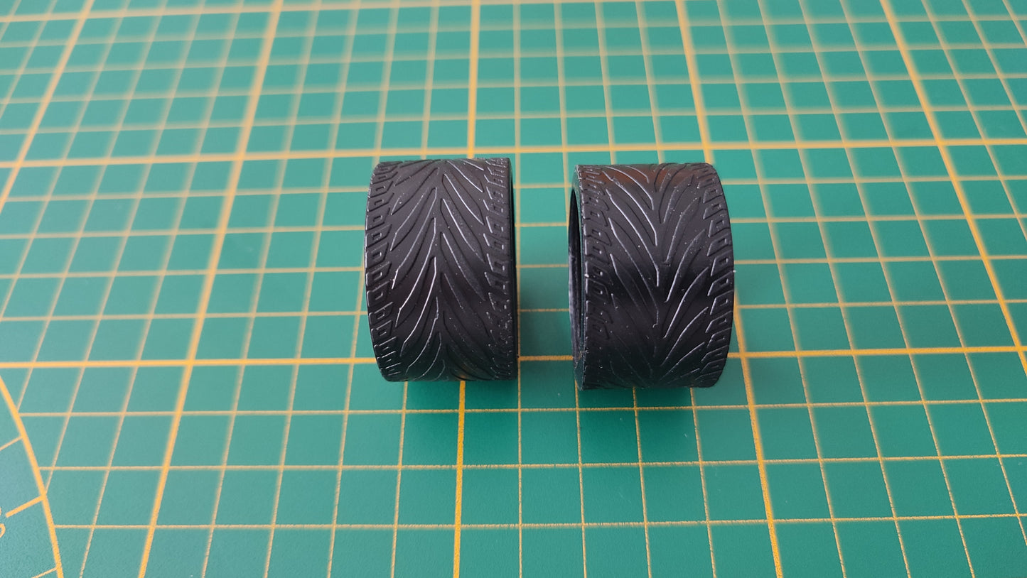 Lot x2 pneu arrière pièce détachée miniature Jada Toys Dodge Viper SRT10 2008 1/24 1/24e 1/24ème #E24