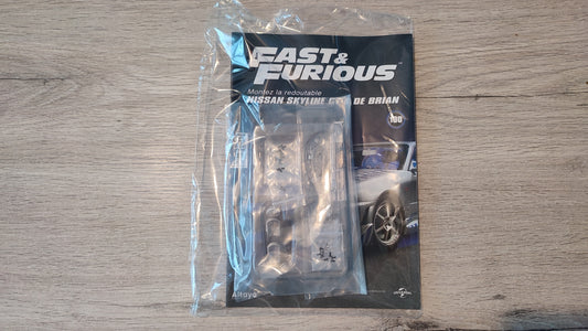 Lot fascicule avec pièces numéro 100 n°100 Nissan Skyline GT-R R34 Fast & Furious de Brian O'Conner 1/8 1/8e 1/8ème Altaya #E49