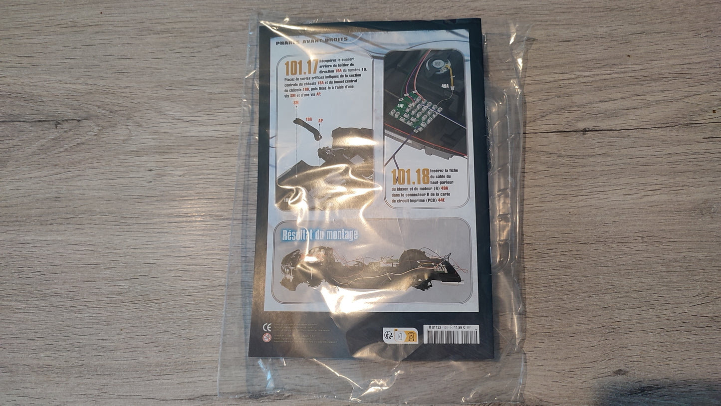 Lot fascicule avec pièces numéro 101 n°101 Nissan Skyline GT-R R34 Fast & Furious de Brian O'Conner 1/8 1/8e 1/8ème Altaya #E49