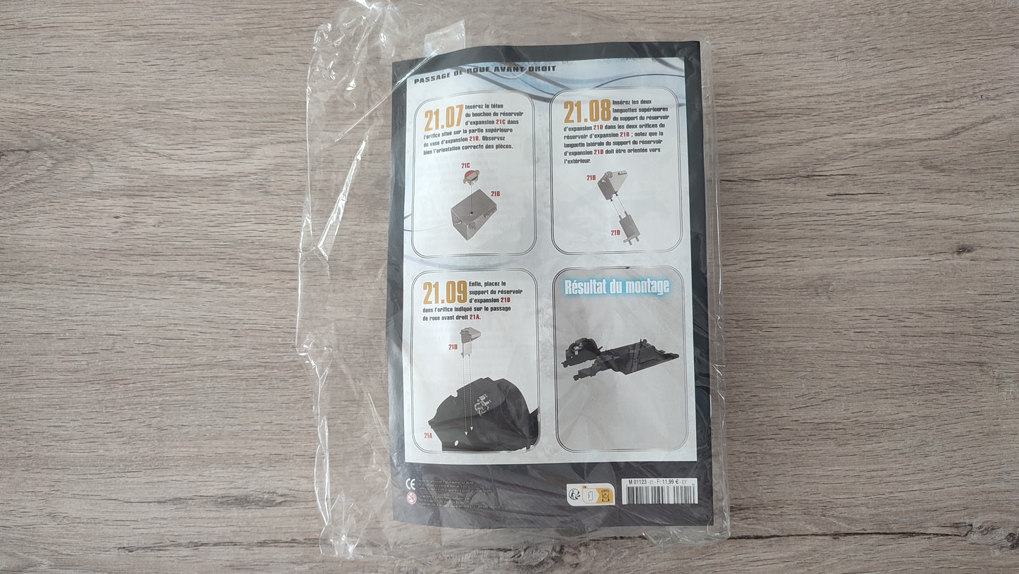 Lot fascicule avec pièces numéro 21 n° 21 Nissan Skyline GT-R R34 Fast & Furious de Brian O'Conner 1/8 1/8e 1/8ème Altaya #E13