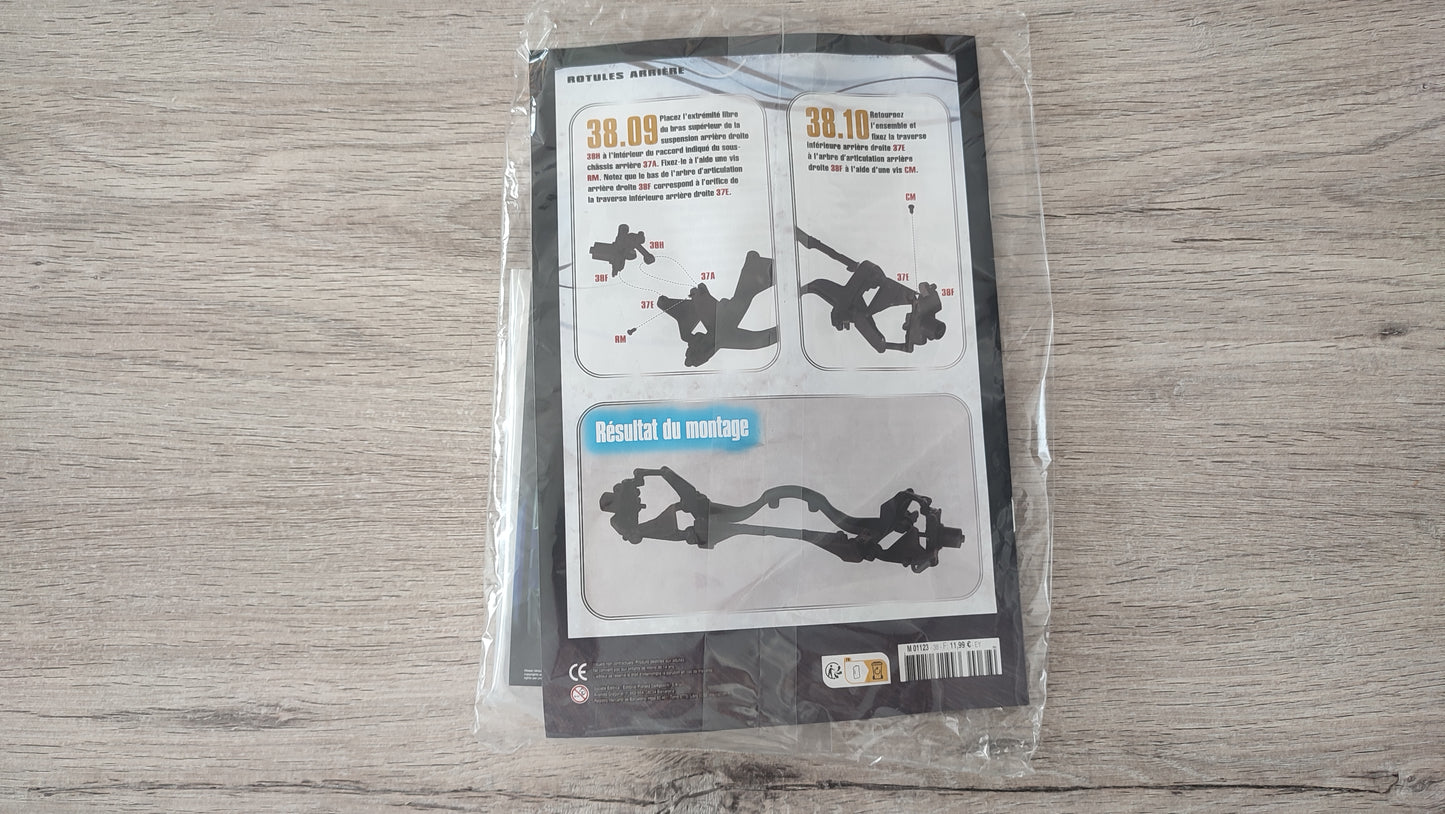 Lot fascicule avec pièces numéro 38 n° 38 Nissan Skyline GT-R R34 Fast & Furious de Brian O'Conner 1/8 1/8e 1/8ème Altaya #E13