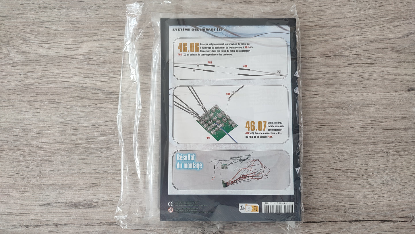 Lot fascicule avec pièces numéro 46 n°46 Nissan Skyline GT-R R34 Fast & Furious de Brian O'Conner 1/8 1/8e 1/8ème Altaya #E13