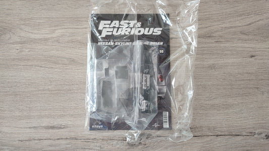Lot fascicule avec pièces numéro 50 n° 50 Nissan Skyline GT-R R34 Fast & Furious de Brian O'Conner 1/8 1/8e 1/8ème Altaya #E13