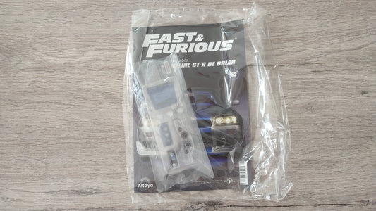 Lot fascicule avec pièces numéro 53 n°53 Nissan Skyline GT-R R34 Fast & Furious de Brian O'Conner 1/8 1/8e 1/8ème Altaya #E13