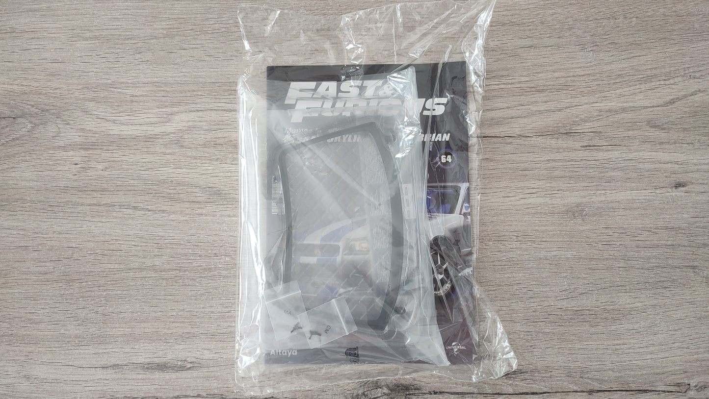 Lot fascicule avec pièces numéro 64 n° 64 Nissan Skyline GT-R R34 Fast & Furious de Brian O'Conner 1/8 1/8e 1/8ème Altaya #E13