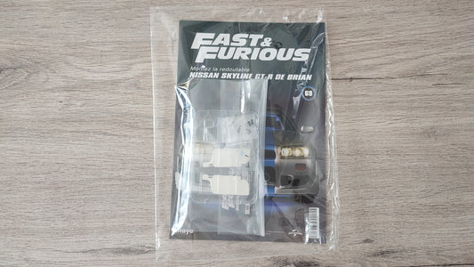 Lot fascicule avec pièces numéro 69 n°69 Nissan Skyline GT-R R34 Fast & Furious de Brian O'Conner 1/8 1/8e 1/8ème Altaya #E13