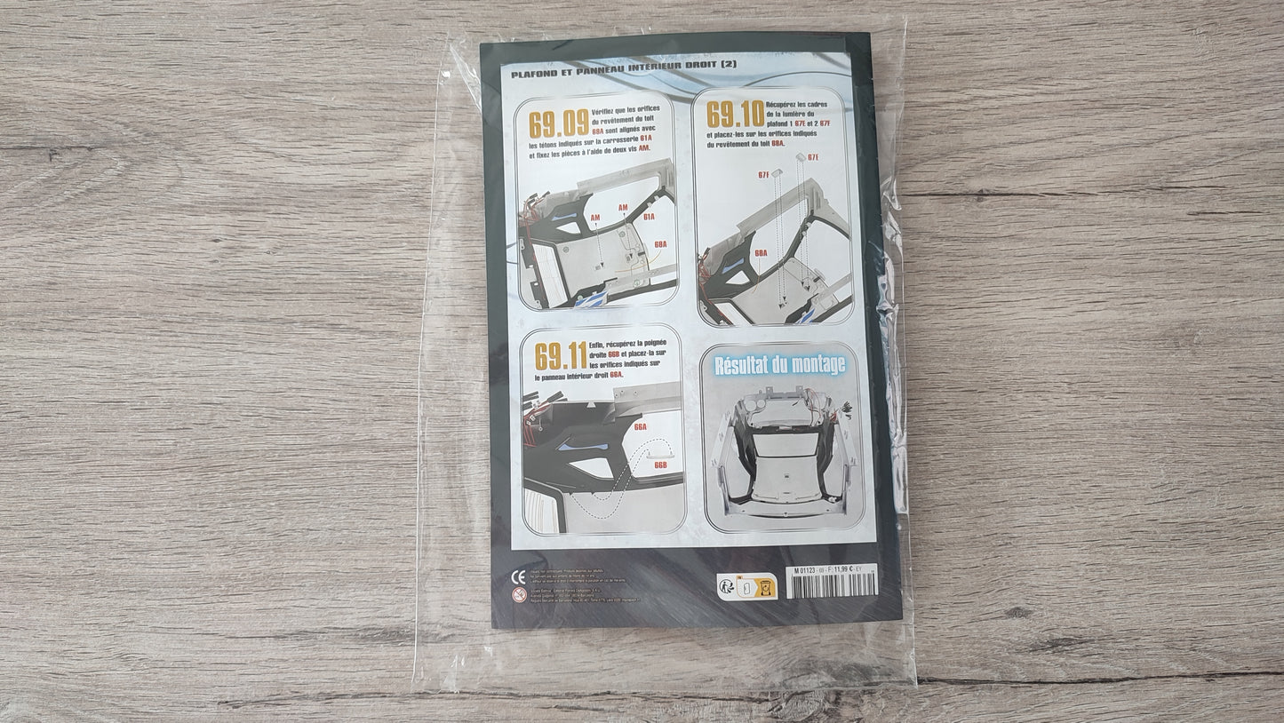 Lot fascicule avec pièces numéro 69 n°69 Nissan Skyline GT-R R34 Fast & Furious de Brian O'Conner 1/8 1/8e 1/8ème Altaya #E13