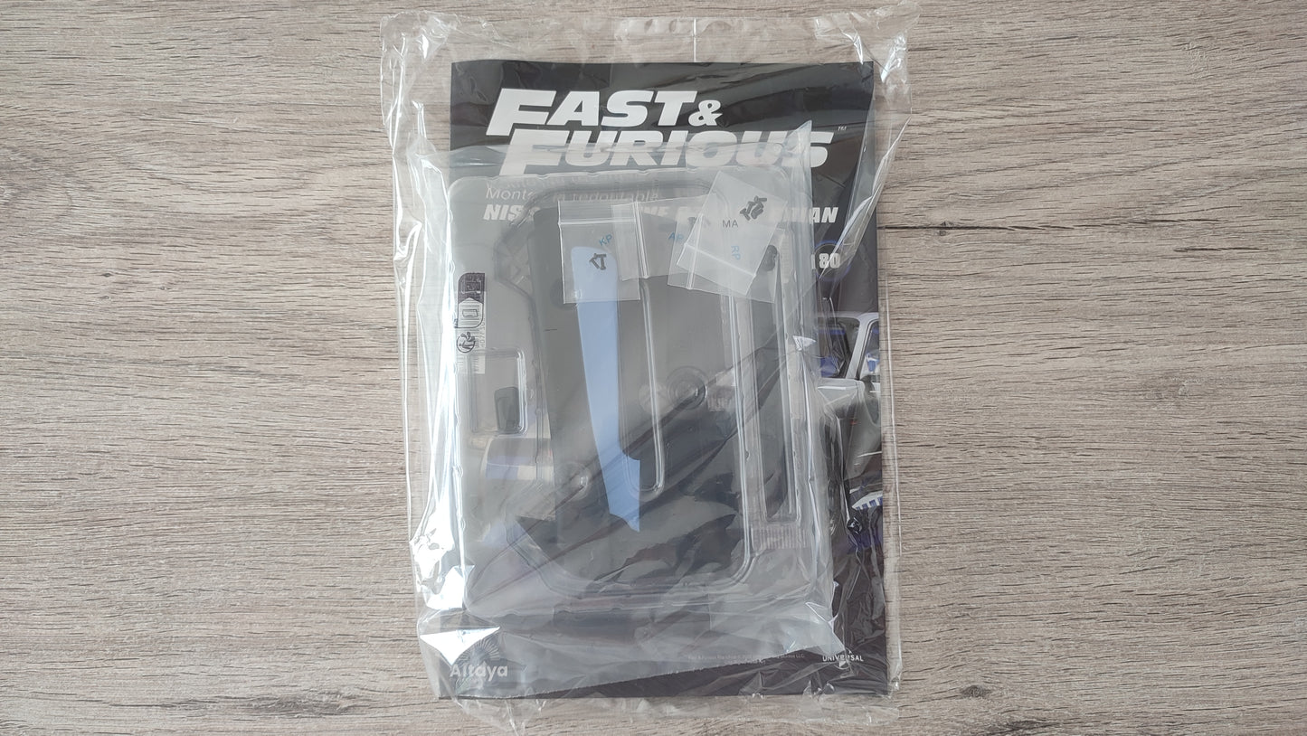 Lot fascicule avec pièces numéro 80 n°80 Nissan Skyline GT-R R34 Fast & Furious de Brian O'Conner 1/8 1/8e 1/8ème Altaya #E13