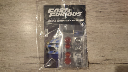 Lot fascicule avec pièces numéro 88 n°88 Nissan Skyline GT-R R34 Fast & Furious de Brian O'Conner 1/8 1/8e 1/8ème Altaya #E48