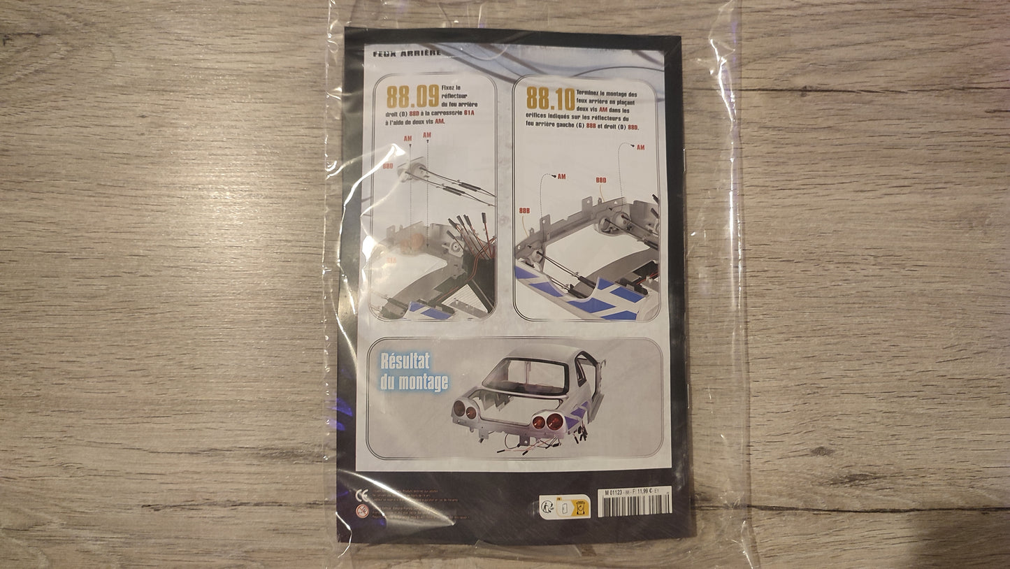 Lot fascicule avec pièces numéro 88 n°88 Nissan Skyline GT-R R34 Fast & Furious de Brian O'Conner 1/8 1/8e 1/8ème Altaya #E48