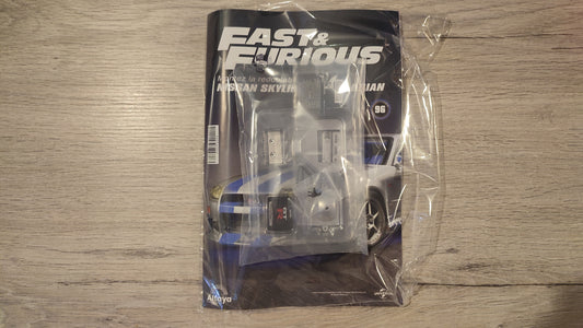 Lot fascicule avec pièces numéro 96 n°96 Nissan Skyline GT-R R34 Fast & Furious de Brian O'Conner 1/8 1/8e 1/8ème Altaya #E48