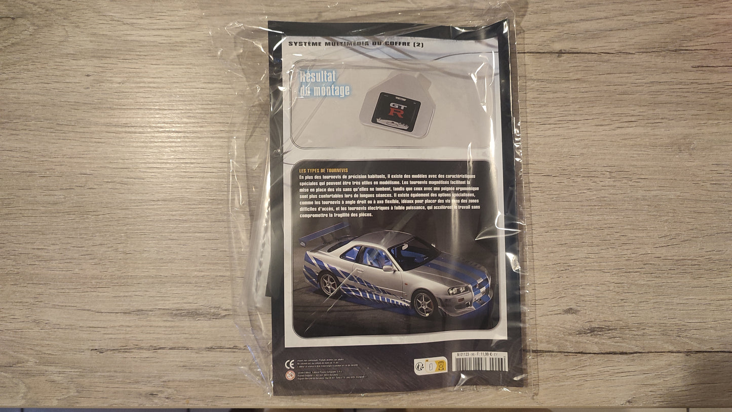 Lot fascicule avec pièces numéro 96 n°96 Nissan Skyline GT-R R34 Fast & Furious de Brian O'Conner 1/8 1/8e 1/8ème Altaya #E48