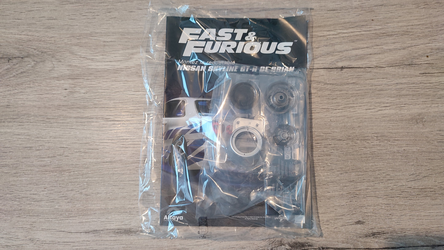 Lot fascicule avec pièces numéro 98 n°98 Nissan Skyline GT-R R34 Fast & Furious de Brian O'Conner 1/8 1/8e 1/8ème Altaya #E49