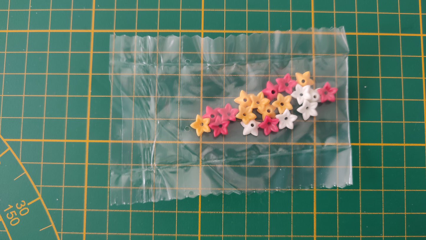 Lot fleurs pétales pointues blanche jaune rouge pièce détachée Playmobil #E27