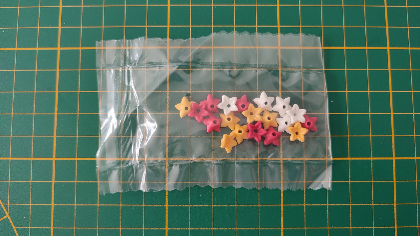 Lot fleurs pétales pointues blanche jaune rouge pièce détachée Playmobil #E27