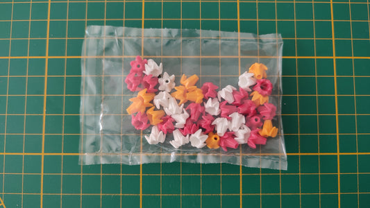 Lot fleurs pétales repliées blanche jaune rouge pièce détachée Playmobil #E27