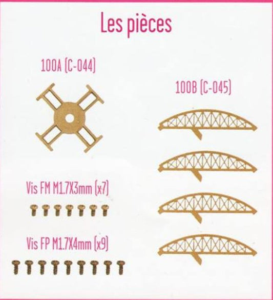 Lot pièces détachées numéro 100 n°100 Je construis la tour Eiffel 1/8 1/8e 1/8ème édition TF1
