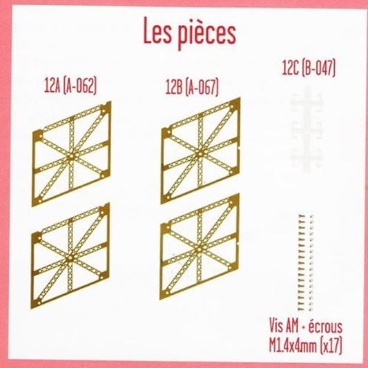 Lot pièces détachées numéro 12 n°12 Je construis la tour Eiffel 1/8 1/8e 1/8ème édition TF1