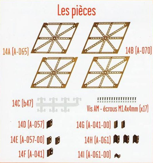 Lot pièces détachées numéro 14 n°14 Je construis la tour Eiffel 1/8 1/8e 1/8ème édition TF1