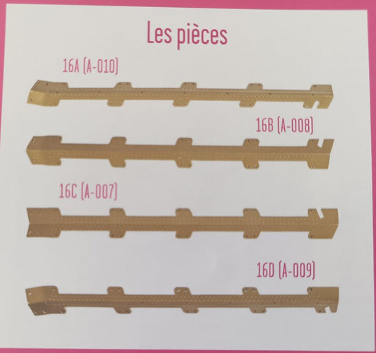 Lot pièces détachées numéro 16 n°16 Je construis la tour Eiffel 1/8 1/8e 1/8ème édition TF1