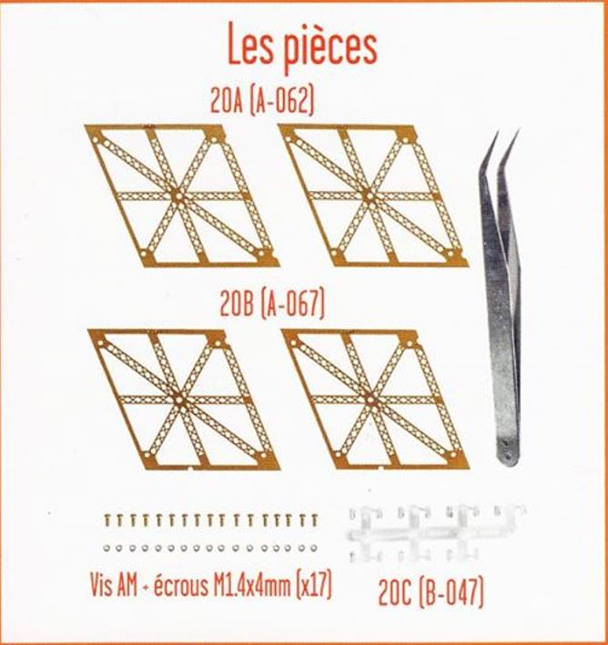 Lot pièces détachées numéro 20 n°20 Je construis la tour Eiffel 1/8 1/8e 1/8ème édition TF1