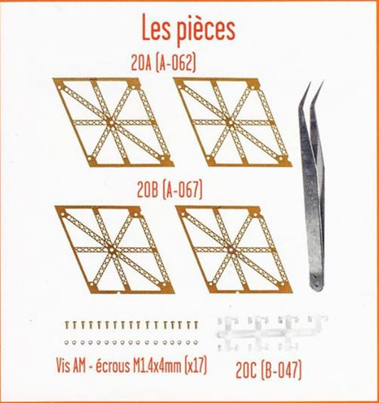 Lot pièces détachées numéro 20 n°20 Je construis la tour Eiffel 1/8 1/8e 1/8ème édition TF1