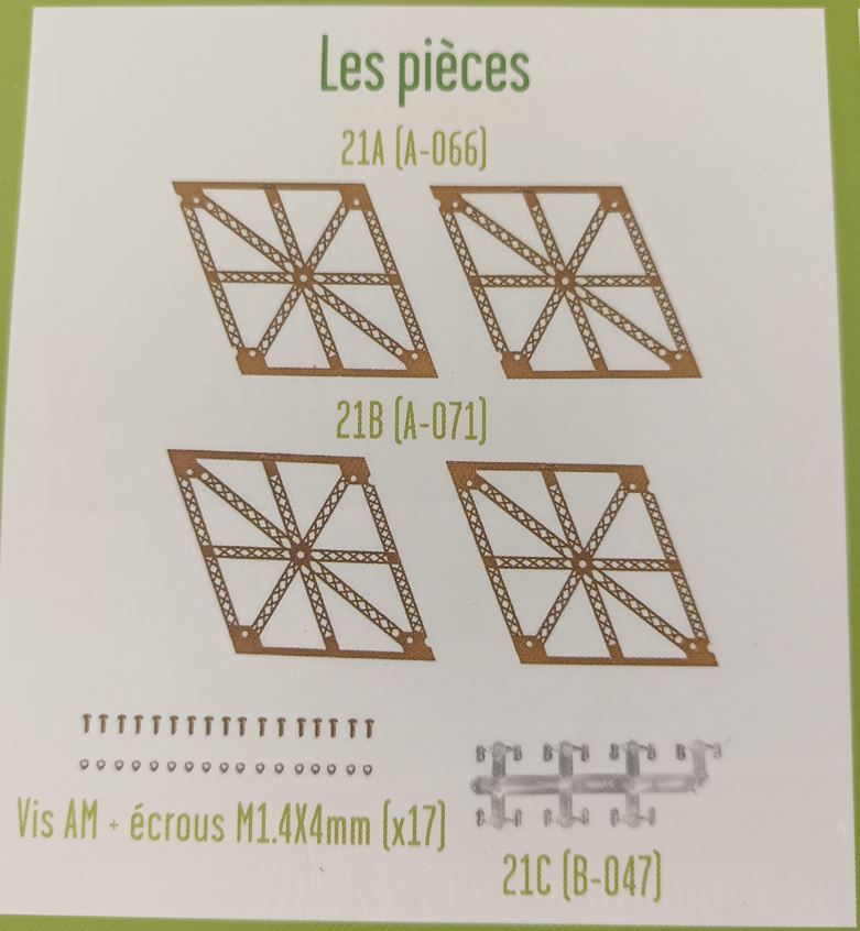 Lot pièces détachées numéro 21 n°21 Je construis la tour Eiffel 1/8 1/8e 1/8ème édition TF1